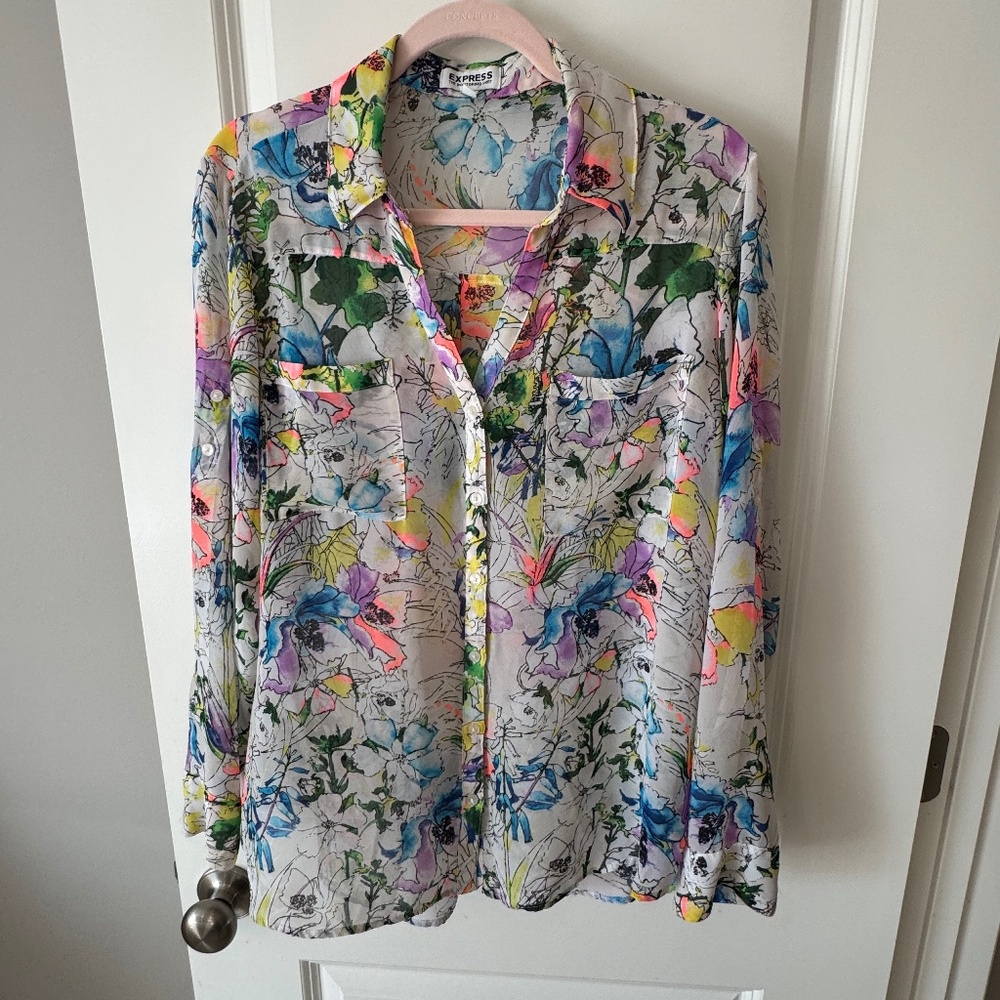 Express Womens Multi color shirt XL